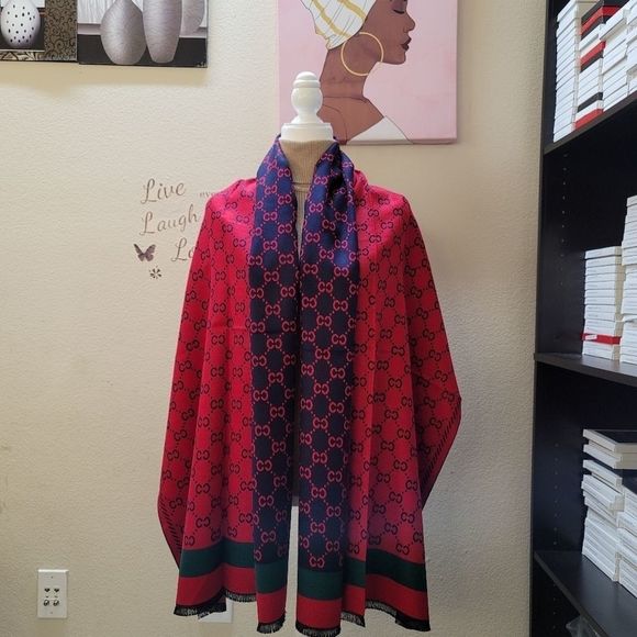 Reversible large Soft Cozy cashmere/Pashmina - Picture 3 of 5